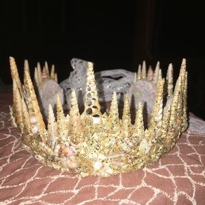 Gold mermaid crown